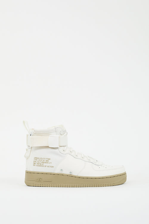 Nike White & Green SF AF1 Sneaker