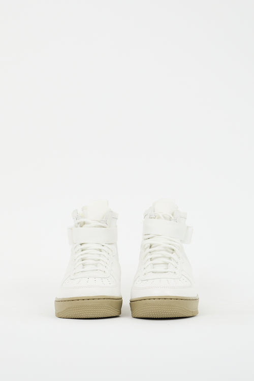 Nike White & Green SF AF1 Sneaker