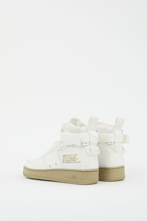 Nike White & Green SF AF1 Sneaker