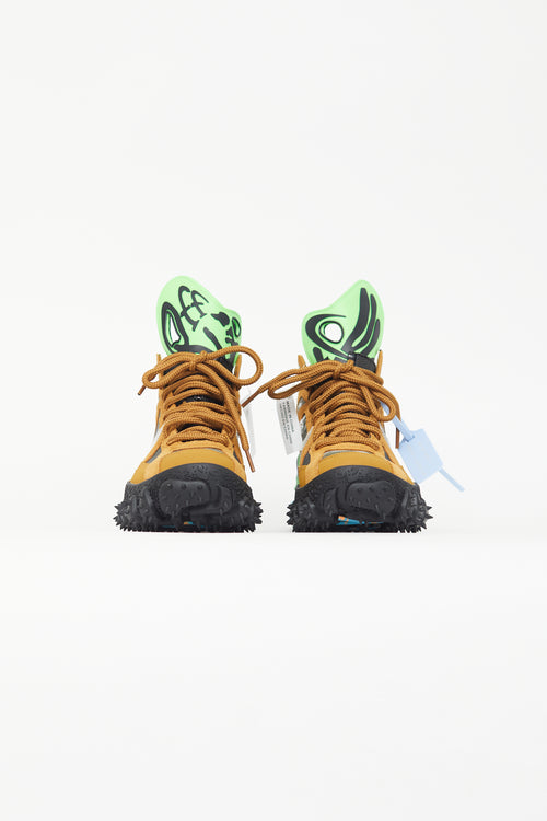 Nike X Off White Brown & Multicolour Terraforma Chunky Sneaker