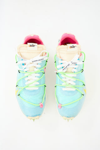 Off-White X Nike Blue Textile Vapor Street Sneaker