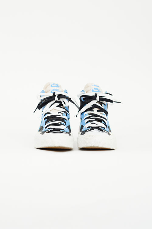 Nike x Sacai Black & Blue Blazer Mid Sneaker