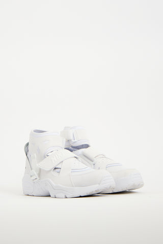 Comme des Garçons X Nike White Leather Carnivore Sneaker