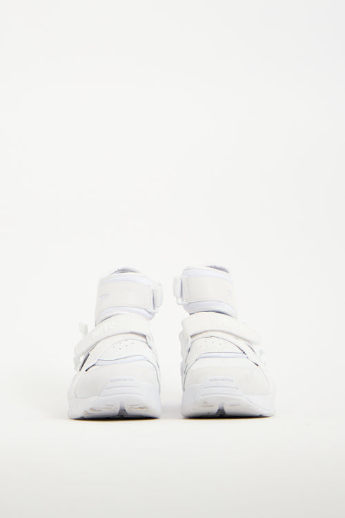 Comme des Garçons X Nike White Leather Carnivore Sneaker