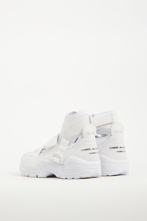 Comme des Garçons X Nike White Leather Carnivore Sneaker