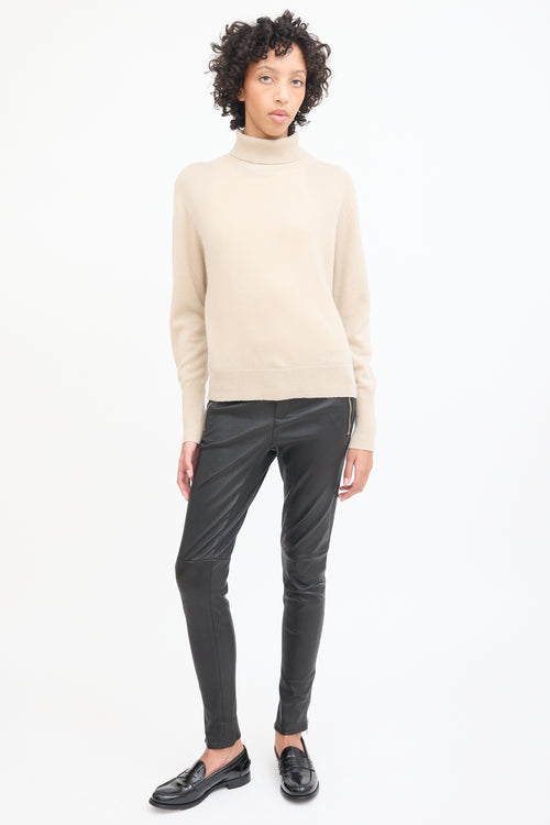 Nili Lotan Beige Cashmere Knit Turtleneck