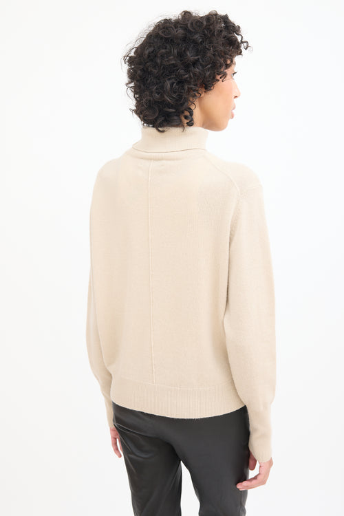 Nili Lotan Beige Cashmere Knit Turtleneck