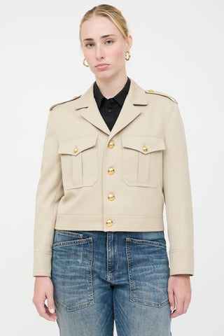 Nili Lotan Cropped Button Up Jacket