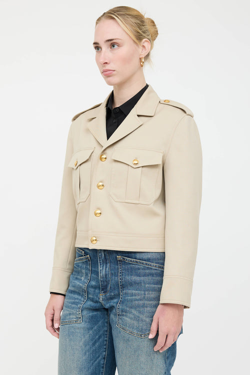 Nili Lotan Cropped Button Up Jacket