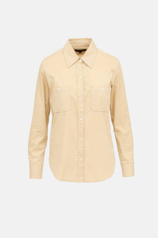 Nili Lotan Cotton Button Up Top