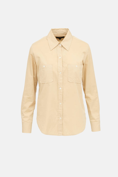 Nili Lotan Cotton Button Up Top