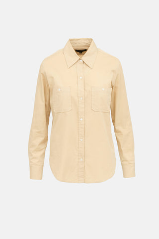 Nili Lotan Cotton Button Up Top