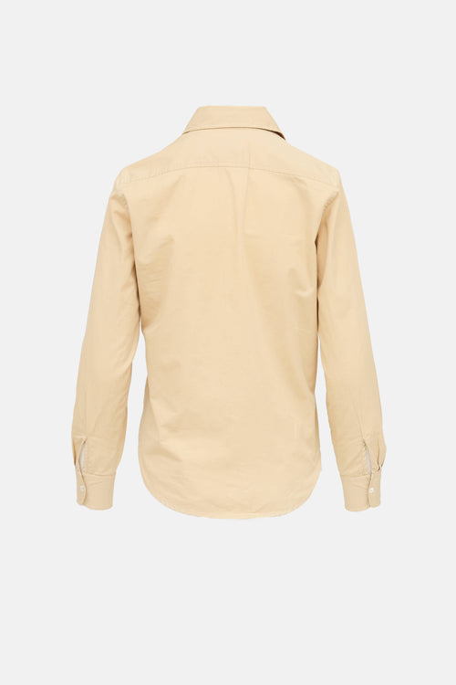 Nili Lotan Cotton Button Up Top