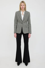Nili Lotan Wool Houndstooth Blazer