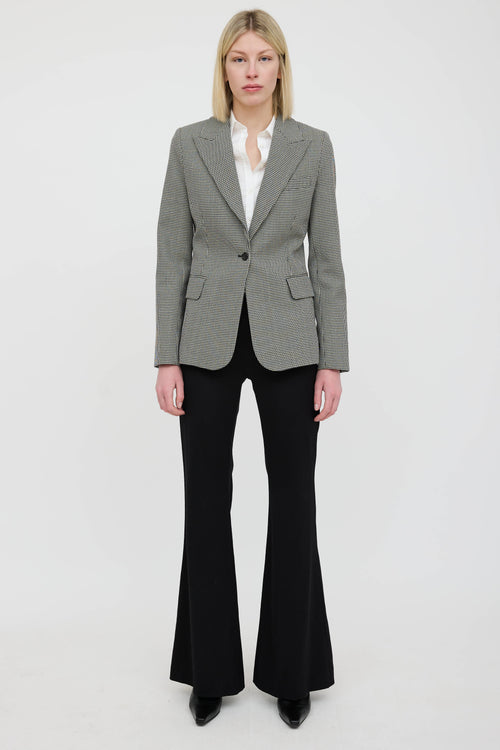 Nili Lotan Wool Houndstooth Blazer