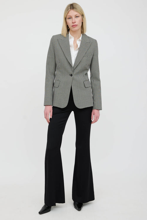 Nili Lotan Wool Houndstooth Blazer
