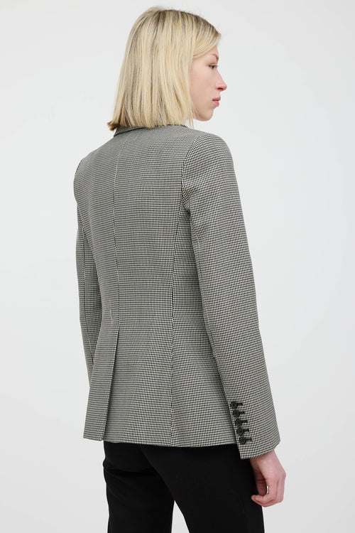 Nili Lotan Wool Houndstooth Blazer