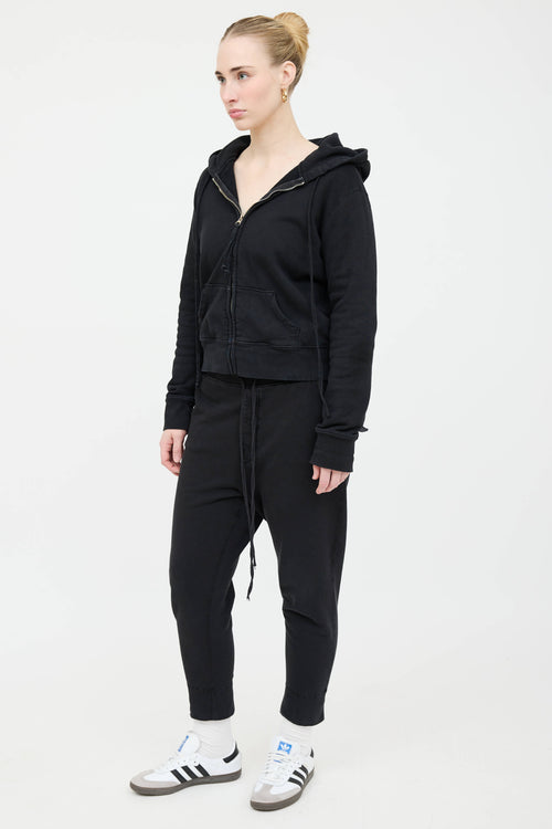 Nili Lotan Distressed Sweatsuit Co-Ord Set