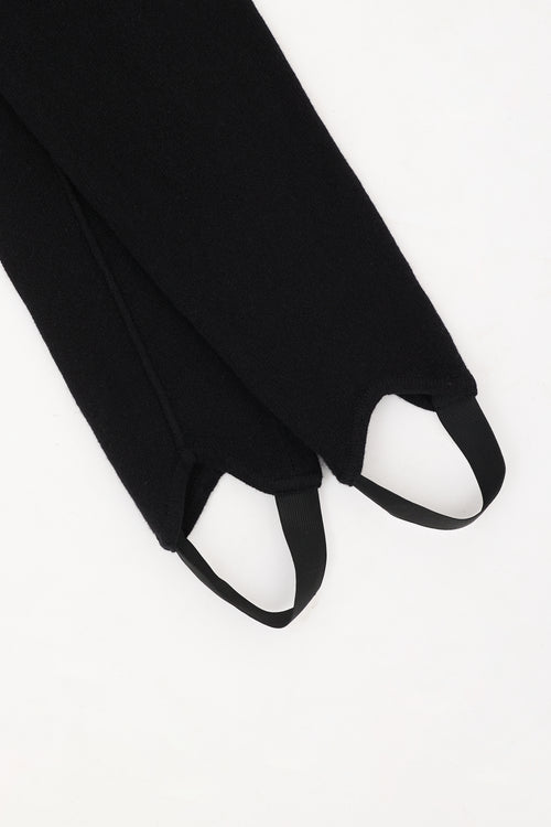 Nili Lotan Black Cashmere Stirrup Pant