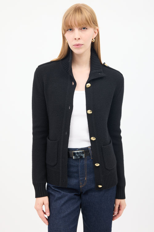 Nili Lotan Black Wool & Cashmere Kala Cardigan