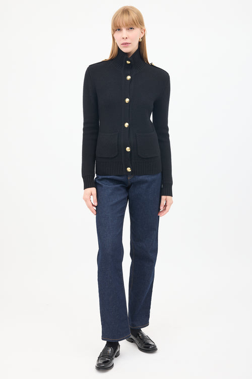 Nili Lotan Black Wool & Cashmere Kala Cardigan