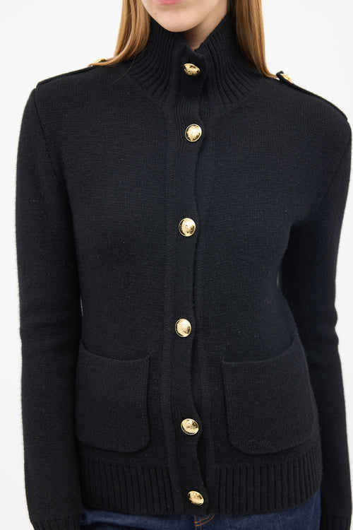 Nili Lotan Black Wool & Cashmere Kala Cardigan