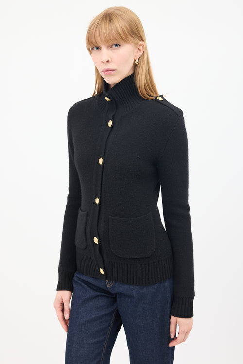 Nili Lotan Black Wool & Cashmere Kala Cardigan