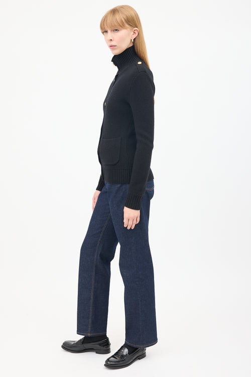 Nili Lotan Black Wool & Cashmere Kala Cardigan