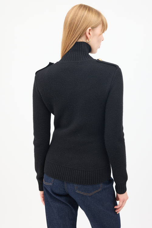 Nili Lotan Black Wool & Cashmere Kala Cardigan