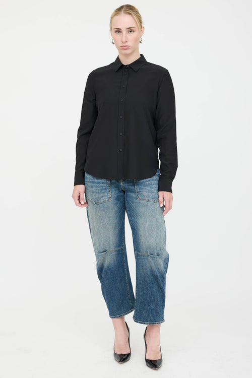 Nili Lotan Silk Button Up Shirt