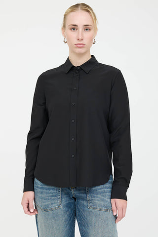 Nili Lotan Silk Button Up Shirt