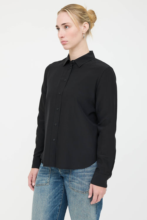 Nili Lotan Silk Button Up Shirt