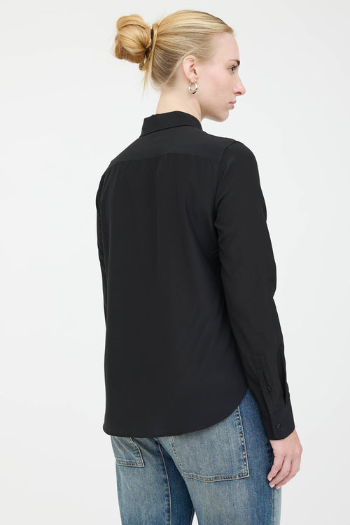 Nili Lotan Silk Button Up Shirt