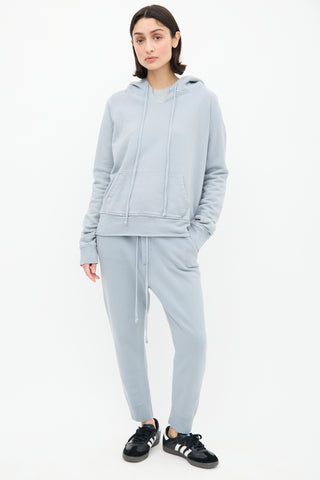 Nili Lotan Blue Distressed Sweatsuit