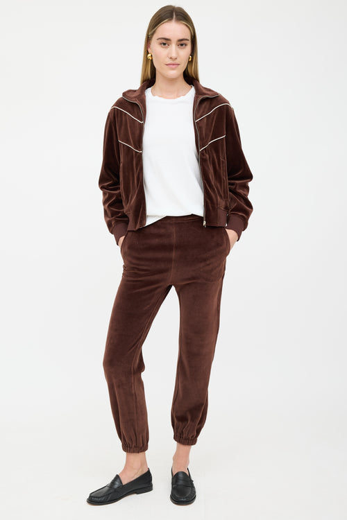 Nili Lotan Velvet Tracksuit Co-Ord Set