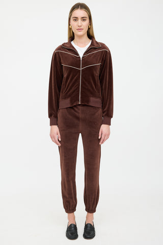 Nili Lotan Velvet Tracksuit Co-Ord Set