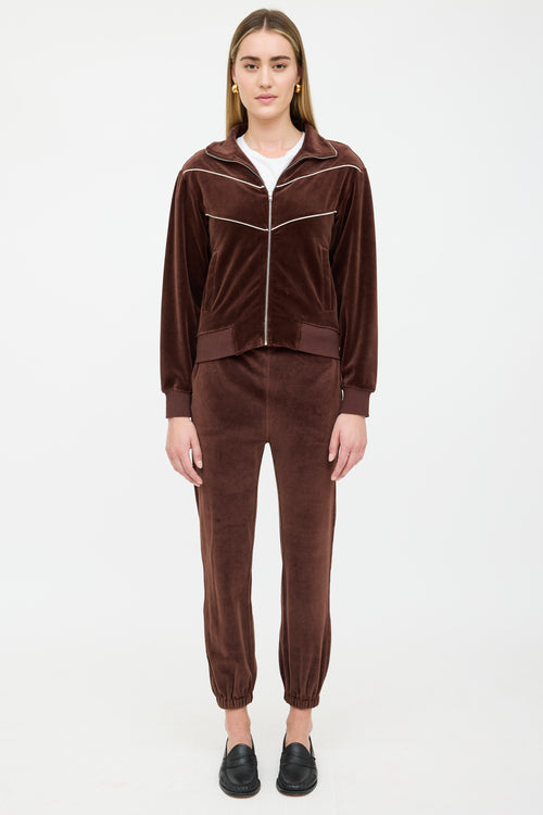 Nili Lotan Velvet Tracksuit Co-Ord Set