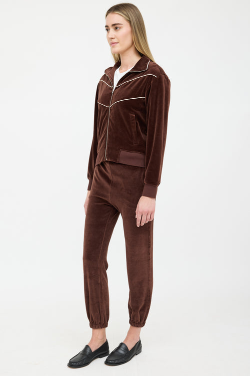 Nili Lotan Velvet Tracksuit Co-Ord Set