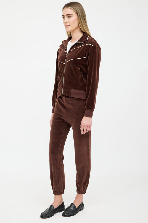 Nili Lotan Velvet Tracksuit Co-Ord Set