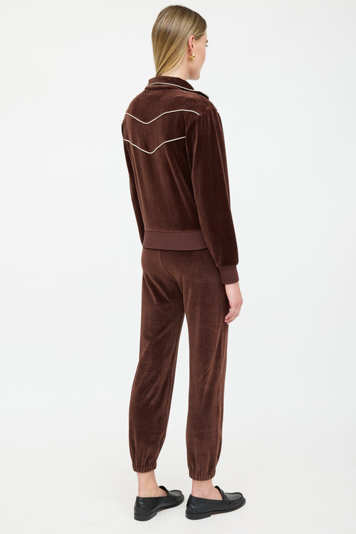 Nili Lotan Velvet Tracksuit Co-Ord Set