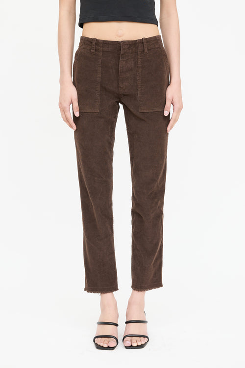 Nili Lotan Corduroy Frayed Pant