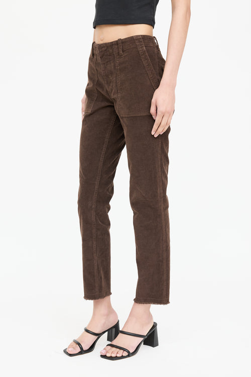 Nili Lotan Corduroy Frayed Pant