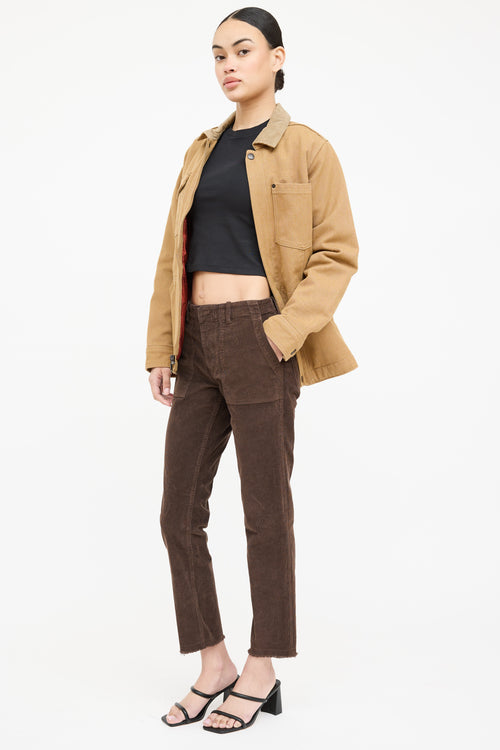 Nili Lotan Corduroy Frayed Pant