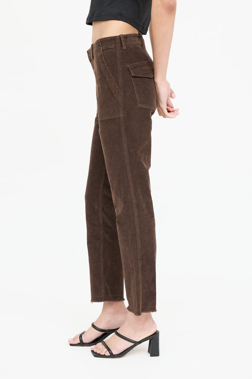 Nili Lotan Corduroy Frayed Pant
