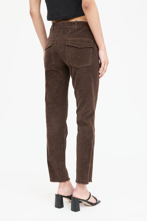 Nili Lotan Corduroy Frayed Pant