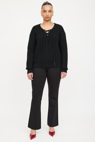 Nili Lotan Cashmere Knit Tie Sweater