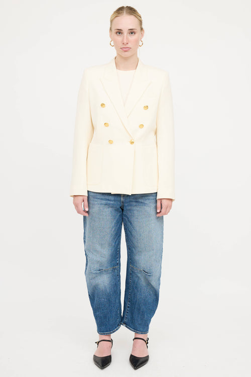 Nili Lotan Wool Double Breasted Blazer