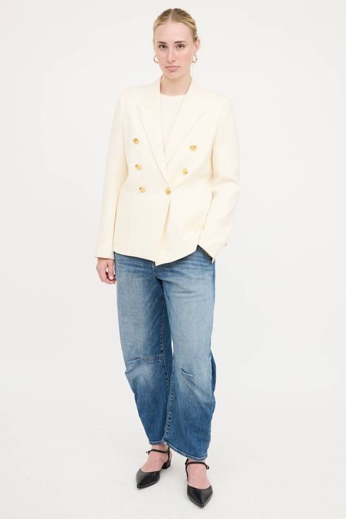 Nili Lotan Wool Double Breasted Blazer