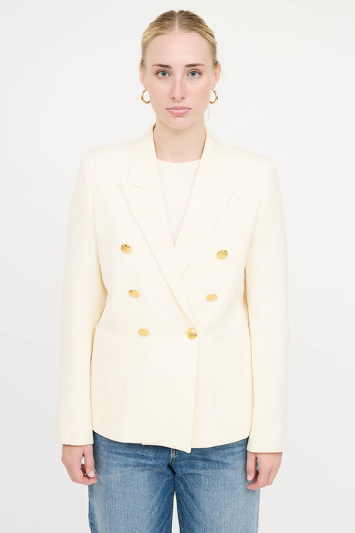 Nili Lotan Wool Double Breasted Blazer
