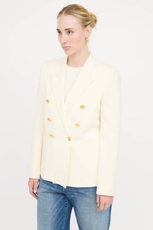 Nili Lotan Wool Double Breasted Blazer